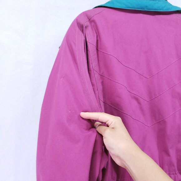 Vintage London Fog Thinsulate Multicolor Colorful Winter Ski Puffer Jacket Med - Picture 13 of 16